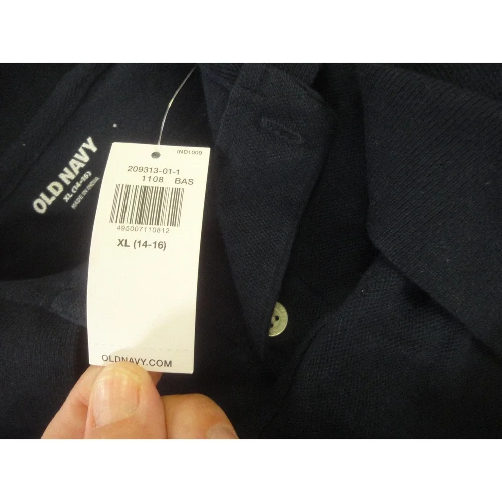 2 lot Old navy XL 14-16 navy school uniform shirt tops unisex boys girls‎ NWT